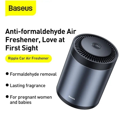 Picture of Baseus Ripple Car Cup Holder Air Freshener SUXUN-B | Long Lasting Fragrance | Car Perfume Diffuser | Universal Cup Holder Design | Luxury Interior Aroma - Black