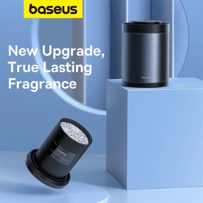 Picture of Baseus Ripple Car Cup Holder Air Freshener SUXUN-B | Long Lasting Fragrance | Car Perfume Diffuser | Universal Cup Holder Design | Luxury Interior Aroma - Black