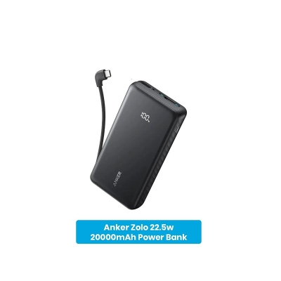Picture of Anker Zolo A110E 20000mAh 22.5W Fast Charging Power Bank with USB-C Cable - Black