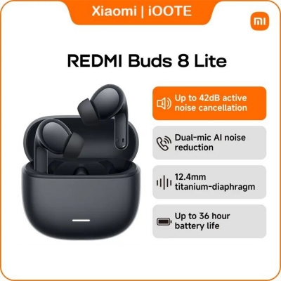 Picture of NEW - Xiaomi REDMI Buds 8 Lite | Up to 42dB active noise cancellation, Dual-mic Al noise reduction, 12.4mm titanium-diaphragm, Up to 36 hour battery life