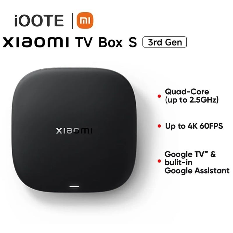 Picture of Xiaomi TV Box S (3rd Gen) EU | Stunning Visual 4K with Dolby Vision & HDR10+ | Immersive Sound with Dolby Atmos & DTS:X | Smooth Performance with 64-bit Chip & 2GB+32GB storage | Faster Wi-Fi 6 for Seamless Streaming - Black