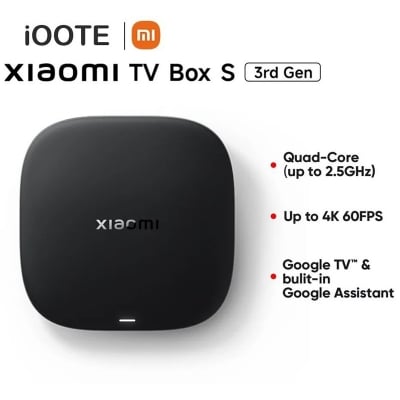 Picture of Xiaomi TV Box S (3rd Gen) EU | Stunning Visual 4K with Dolby Vision & HDR10+ | Immersive Sound with Dolby Atmos & DTS:X | Smooth Performance with 64-bit Chip & 2GB+32GB storage | Faster Wi-Fi 6 for Seamless Streaming - Black