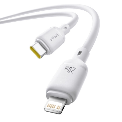 Picture of Baseus Silky Series Fast Charging Cable Type-C to IP 20W 1M - White