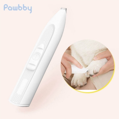 Picture of PAWBBY Dog Paw Trimmer, Dog Clippers for Grooming, Cordless Low Noise Small Pet Hair Shaver Dog Clippers - Dog & Cat, Around Face, Paw Pads, Eyes, Ears, Rump - White