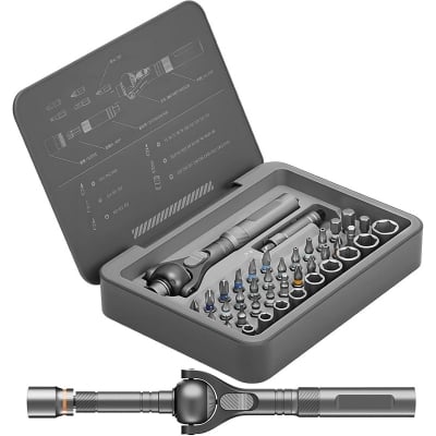 Picture of Xiaomi ATuMan RS2 Ratchet 40-in-1 Screwdriver Set | 180° Universal Ratchet Head |  45-Tooth Precision Structure | Multi-Magnetic Design | 3 Months Warranty - Black