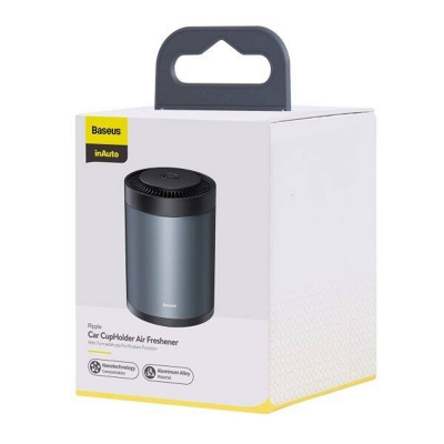 Picture of Baseus Ripple Car Cup Holder Air Freshener SUXUN-B | Long Lasting Fragrance | Car Perfume Diffuser | Universal Cup Holder Design | Luxury Interior Aroma - Black