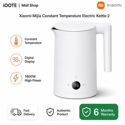 Picture of Xiaomi Mijia Constant Temperature Electric Kettle 2 1.5Liter Smart Hot Water Kettle | 6 Months Warranty - White