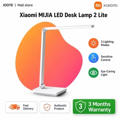Picture of Xiaomi MIJIA LED Desk Lamp 2 Lite Dimmable Reading Table Lamp 3 Lighting Modes Eye-Caring Office Lamp | 3 Months Warranty - White