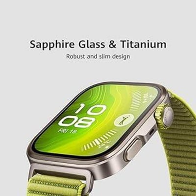 Picture of HUAWEI WATCH FIT 4 Pro Smart Watch, 1.82" Sapphire AMOLED Screen, Titanium Body, ECG & SpO2 Monitor, 10-Day Battery, 100+ Workout Modes,  Waterproof, iOS Android Compatible, Fitness Tracker | 6 Months warranty - Green