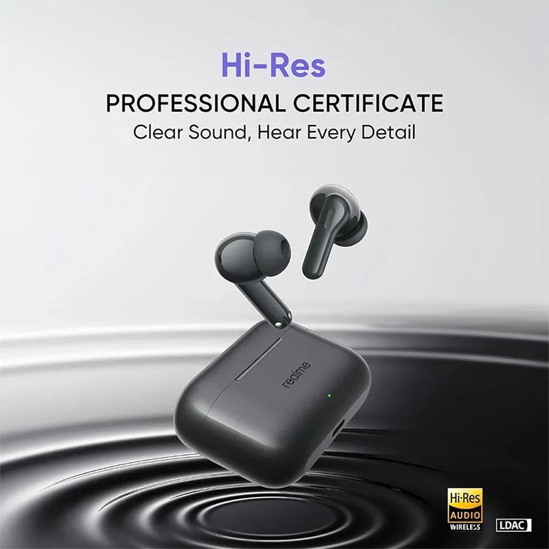 Picture of Realme Buds T200 ANC Wireless Earbuds | 32dB ANC, Hi-Res Audio, IP55, 50H Battery | 12 Months Warranty