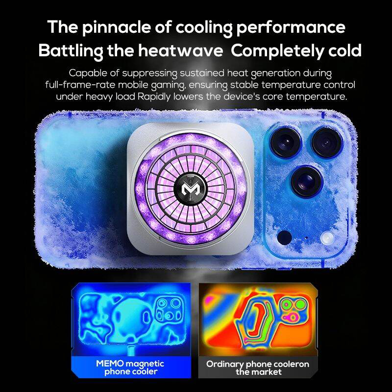 Picture of MEMO CX21 18W Ultra Quiet High-Power Magnetic Phone Cooler for PUBG & Mobile Gaming | 3 Months Warranty - Multicolor