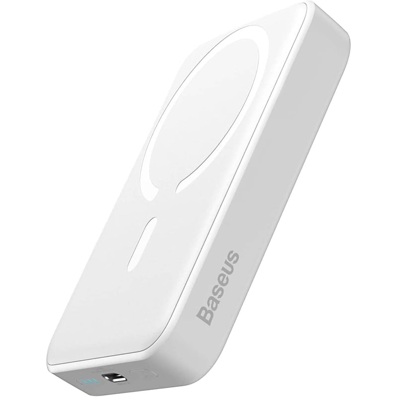 Picture of Baseus Magsafe Powerbank 10000mAh 30W Magnetic Wireless Fast Charging Mini Power Bank for iPhone & Samsung | 3 Months Warranty - White