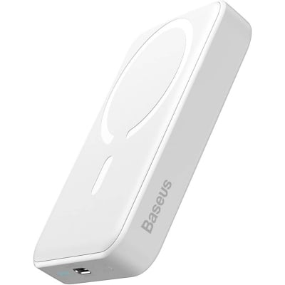Picture of Baseus Magsafe Powerbank 10000mAh 30W Magnetic Wireless Fast Charging Mini Power Bank for iPhone & Samsung | 3 Months Warranty - White