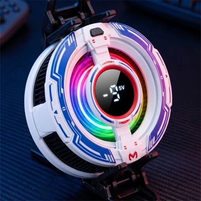 Picture of MEMO CX16 Phone Cooler with Temperature Display for PUBG Mobile Gamer | 3 Months warranty - Multicolor