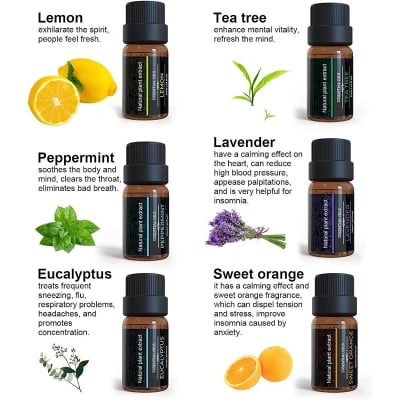 Picture of Pure Natural Essential Oil 10ML 6 Pcs set For Humidifier Fragrance Aroma Diffuser - Multicolor
