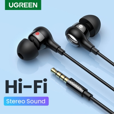Picture of UGREEN EP103 3.5mm Wired In-Ear Earphones with Microphone, Stereo Sound & Noise Isolation | Compatible with MacBook, PS4/PS5, Android, MP3/MP4 | 18 Months Warranty - Black