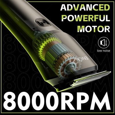 Picture of Enchen Beardo 2 8000RPM Update Version Electric Hair Clipper Trimmer Upgraded 1200mAh Battery Rechargeable Razor Professional Hair Cutter Shaver | 3 months Warranty - Black