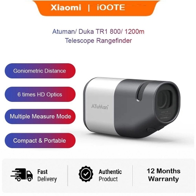 Picture of Xiaomi Atuman/Duka Telescope TR1 LCD Screen Sightseeing Telescope Rangefinder for Golf Sport, Hunting, Survey, Travel - 1200M - Grey