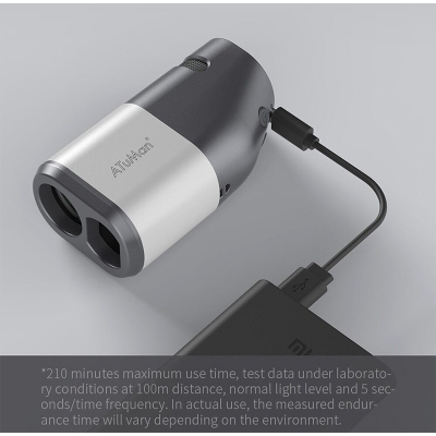 Picture of Xiaomi Atuman/Duka Telescope TR1 LCD Screen Sightseeing Telescope Rangefinder for Golf Sport, Hunting, Survey, Travel - 1200M - Grey