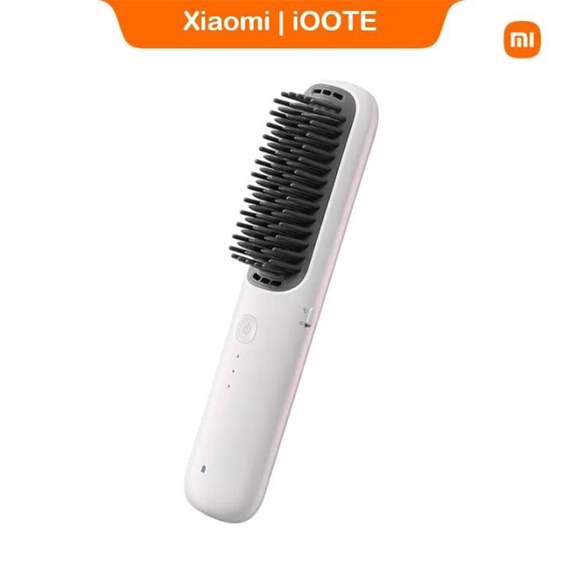 Picture of Xiaomi Mijia Cordless Hair Straightener Brush, 3 Temperature Settings, Lightweight Portable Hair Brush, Dual Batteries | 6 Months Warranty - White