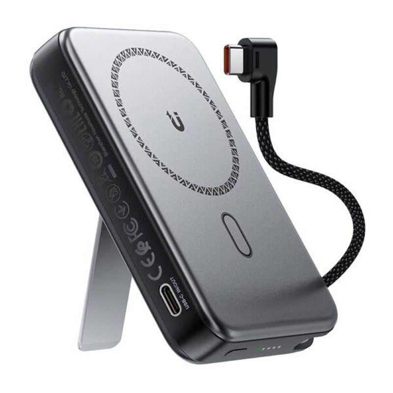 Picture of ACEFAST M24 10000mAh 22.5W Magnetic Power Bank | Built-In Cable Portable Fast Charging Power Bank for iPhone Android | 3 Months Warranty - Black