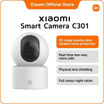 Picture of Xiaomi Smart Camera C301 3MP 2K Indoor WiFi Security Camera | 360° Panoramic View, Night Vision, AI Human Detection, Two-Way Audio, Xiaomi Home App Support | 1 Year Official Warranty - White