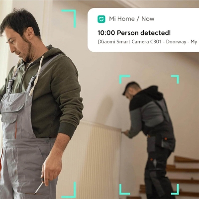 Picture of Xiaomi Smart Camera C301 3MP 2K Indoor WiFi Security Camera | 360° Panoramic View, Night Vision, AI Human Detection, Two-Way Audio, Xiaomi Home App Support | 1 Year Official Warranty - White