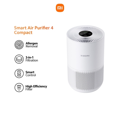 Picture of Xiaomi Smart Air Purifier 4 Compact EU Version  Smart Air Cleaning for Healthy Indoor Living | 1 year official Warranty - White