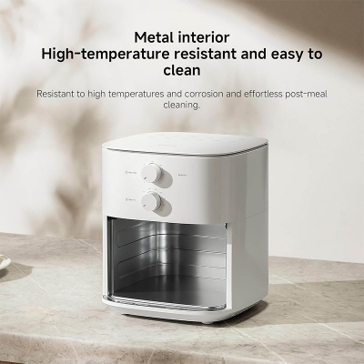 Picture of Xiaomi Air Fryer Essential 6L | 360° Hot Air Circulation, OLED Touchscreen & 100+ Smart Recipes | 12 months official warranty - White