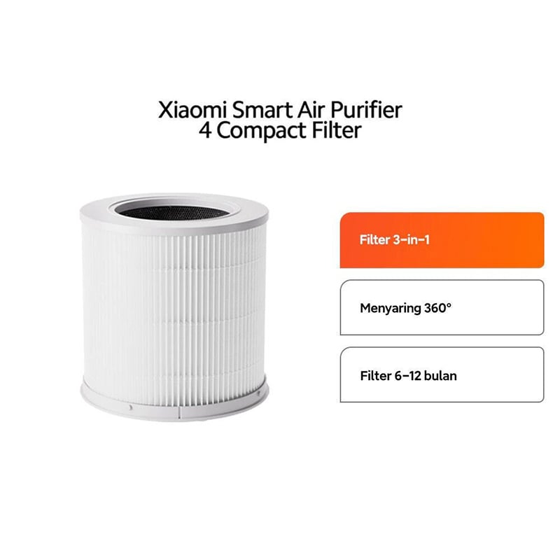 Picture of Xiaomi Smart Air Purifier 4 Compact Filter Replacement – 3-in-1 True HEPA H13 Filter with Activated Carbon - White