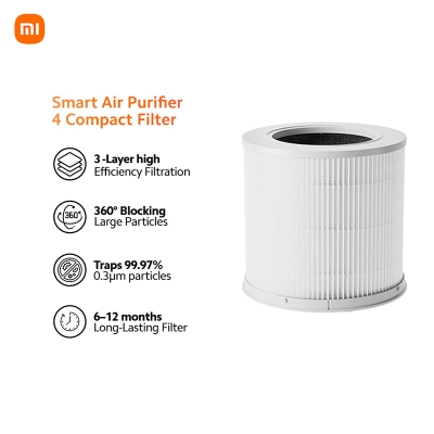 Picture of Xiaomi Smart Air Purifier 4 Compact Filter Replacement – 3-in-1 True HEPA H13 Filter with Activated Carbon - White