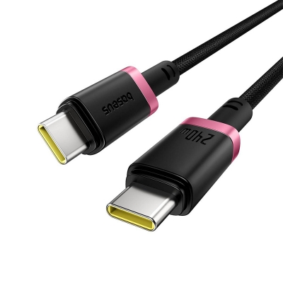 Picture of Baseus Dura Fast Charging Data Cable USB-C to USB-C 240W 1m Red Black | 3 Months Warranty - Black