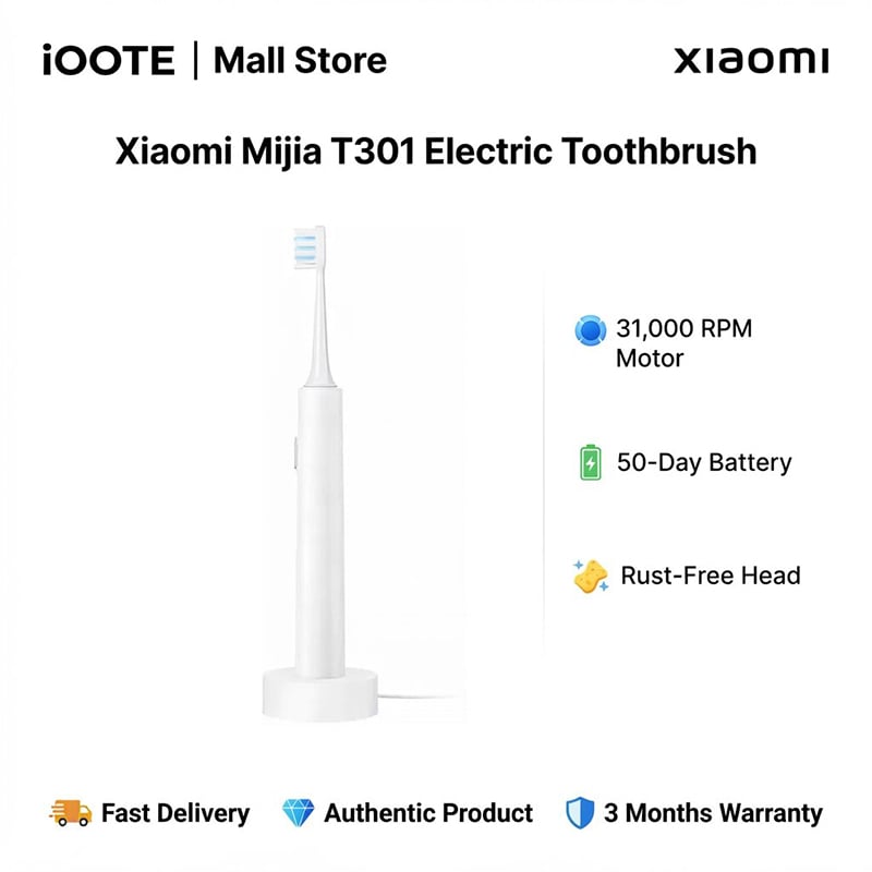 Picture of Xiaomi Mijia T301 Electric Toothbrush | 3 Months Warranty - White