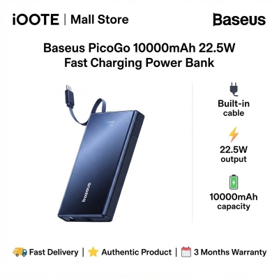 Picture of Baseus PicoGo 10000mAh 22.5W Fast Charging Power Bank | 3 Months Warranty - Blue