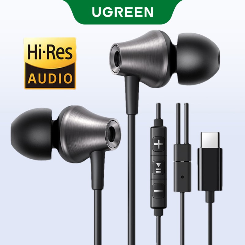 Picture of UGREEN EP105 HiTune USB-C Wired HiFi Stereo Earphones with Microphone & Volume Control | Compatible with iPhone 16/15, Galaxy S25/S24/S23, iPad & Pixel | 18 Months Warranty - Black