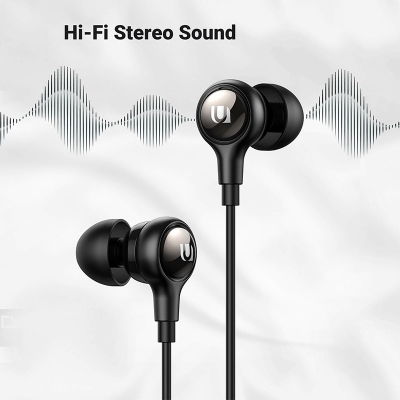 Picture of UGREEN EP103 USB-C Wired In-Ear Earphones with 10mm HiFi Drivers, Stereo Bass, Microphone & Inline Controls | 18 Months Warranty - Black