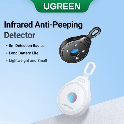 Picture of UGREEN Mini Hidden Camera Detector Anti-Peeping Rechargeable Pinhole Lens Finder for Travel, Hotel & Outdoor Privacy Security | 18 Months Official Warranty - Black