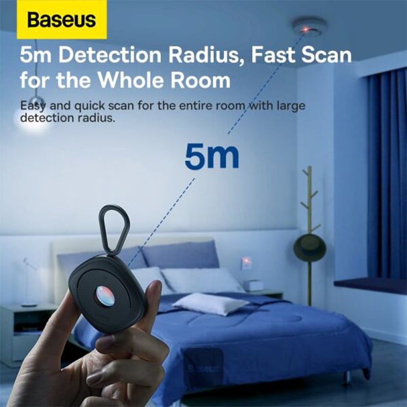 Picture of Baseus Heyo Camera Detector Mini Travel Hotel Hidden Camera Finder Camera Infrared Detector - Black