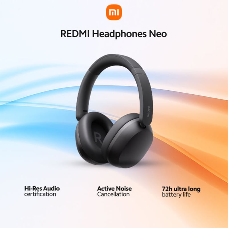 Picture of Xiaomi REDMI Headphones Neo Wireless Bluetooth Headphones with 42dB Adaptive ANC, 40mm Drivers & 72-Hour Battery | 12 Months Official Warranty