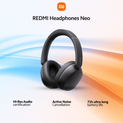 Picture of Xiaomi REDMI Headphones Neo Wireless Bluetooth Headphones with 42dB Adaptive ANC, 40mm Drivers & 72-Hour Battery | 12 Months Official Warranty