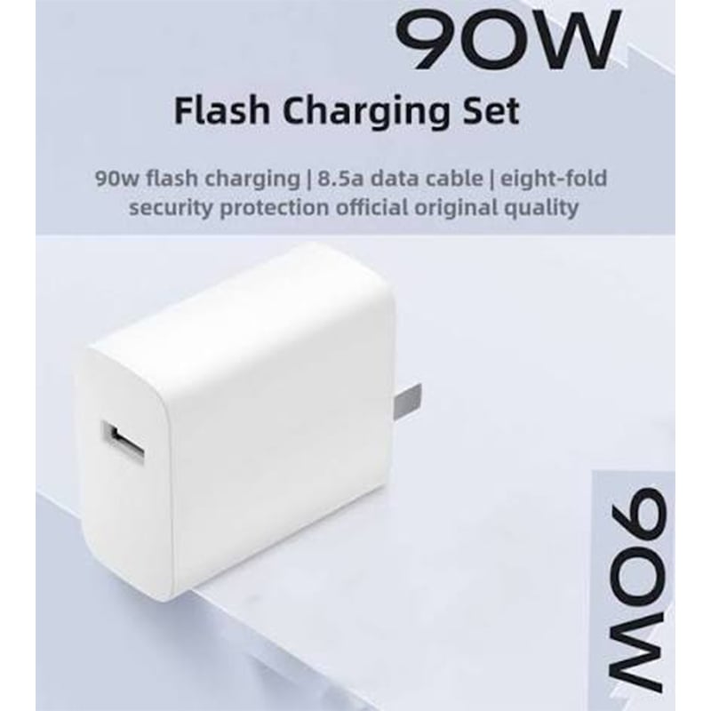 Picture of Vivo 90W FlashCharge Fast Charger Set High-Efficiency Power Adapter | 3 Months Warranty - White