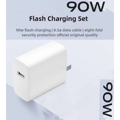 Picture of Vivo 90W FlashCharge Fast Charger Set High-Efficiency Power Adapter | 3 Months Warranty - White
