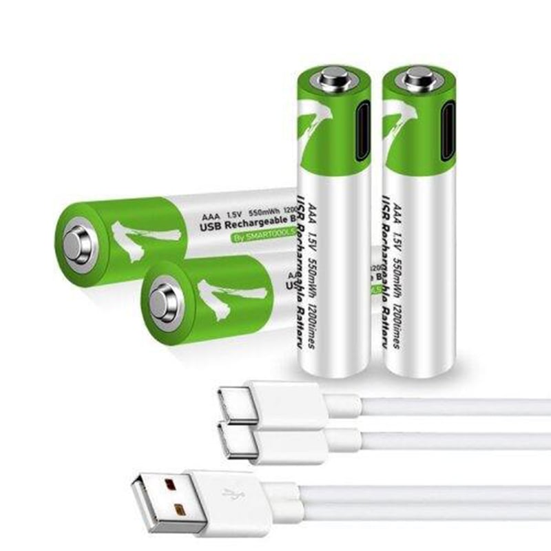 Picture of [Original] SmarToools AAA USB Type C 750mWh Rechargeable Battery 4Pcs Set - Multicolor