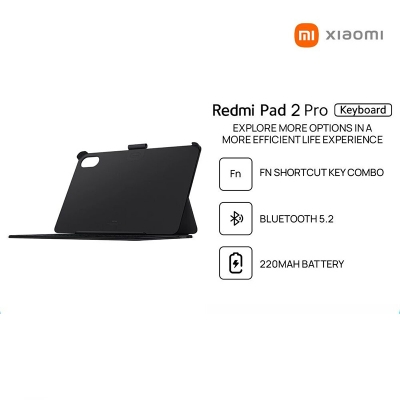 Picture of Redmi Pad 2 Pro Keyboard US English Layout | Official Magnetic Keyboard Case for Redmi Pad 2 Pro, Comfortable Typing, Slim Protective Design | 1 Year Official Warranty - Grey