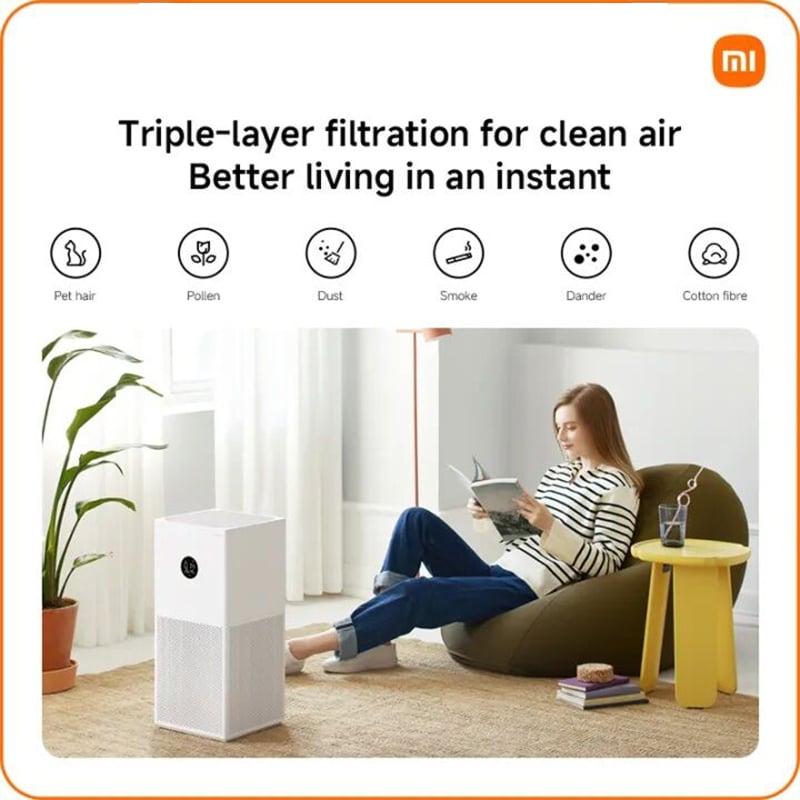 Picture of Xiaomi Smart Air Purifier 4 Lite EU High Efficiency Filter, App Wi-Fi Voice Control & 462 Sq. Ft Coverage | 1 year offcial warranty - Black