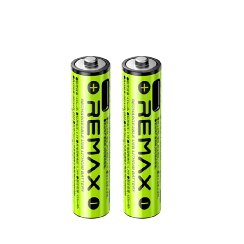 Picture of Remax AAA02 814mWh Rechargeable Lithium Battery 2 pcs Set - Green