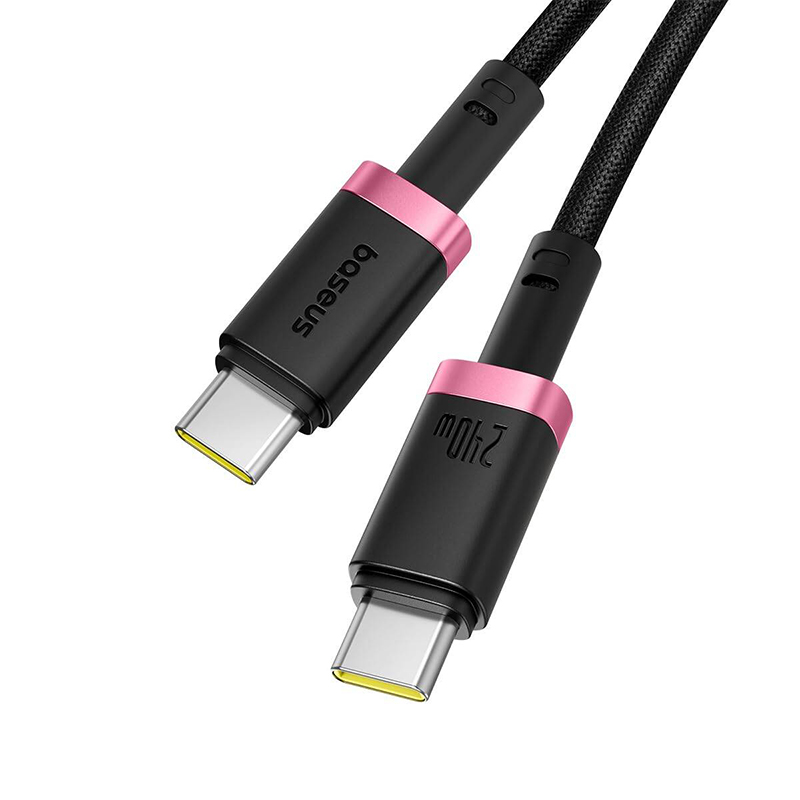 Picture of Baseus Dura Fast Charging Data Cable USB-C to USB-C 240W 1m Red Black | 3 Months Warranty - Black