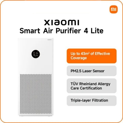 Picture of Xiaomi Smart Air Purifier 4 Lite EU High Efficiency Filter, App Wi-Fi Voice Control & 462 Sq. Ft Coverage | 1 year offcial warranty - Black
