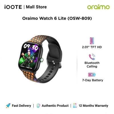 Picture of Oraimo Watch 6 Lite (OSW-809)- SCARLET RED | 12 Months Warranty - Red