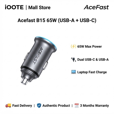 Picture of Acefast B15 65W (USB-A + USB-C) | 3 Months Warranty - Black